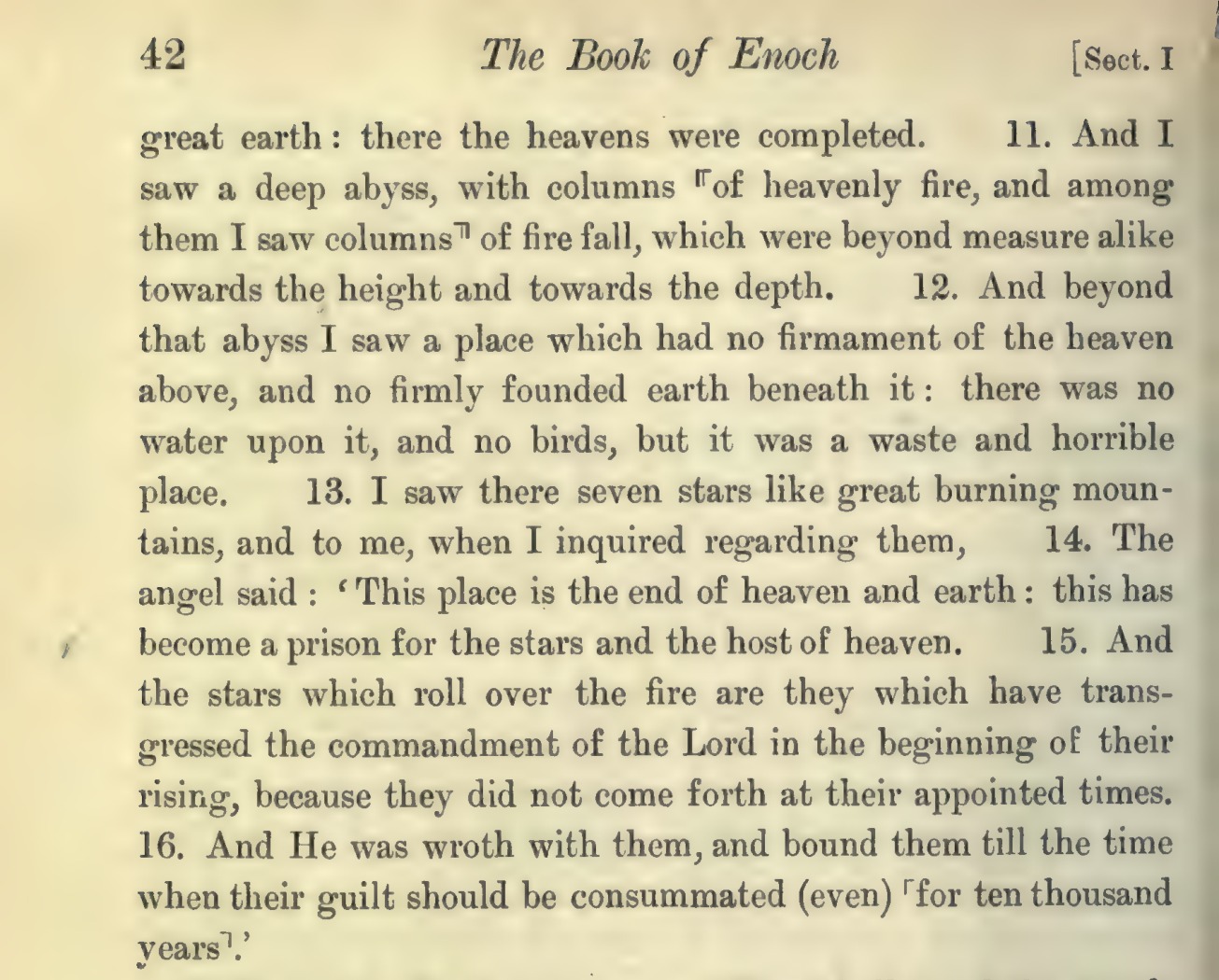 1 Enoch 18:14 in Charles’s 1912 translation