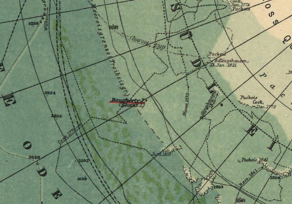 Dougherty Island on a 1912 chart