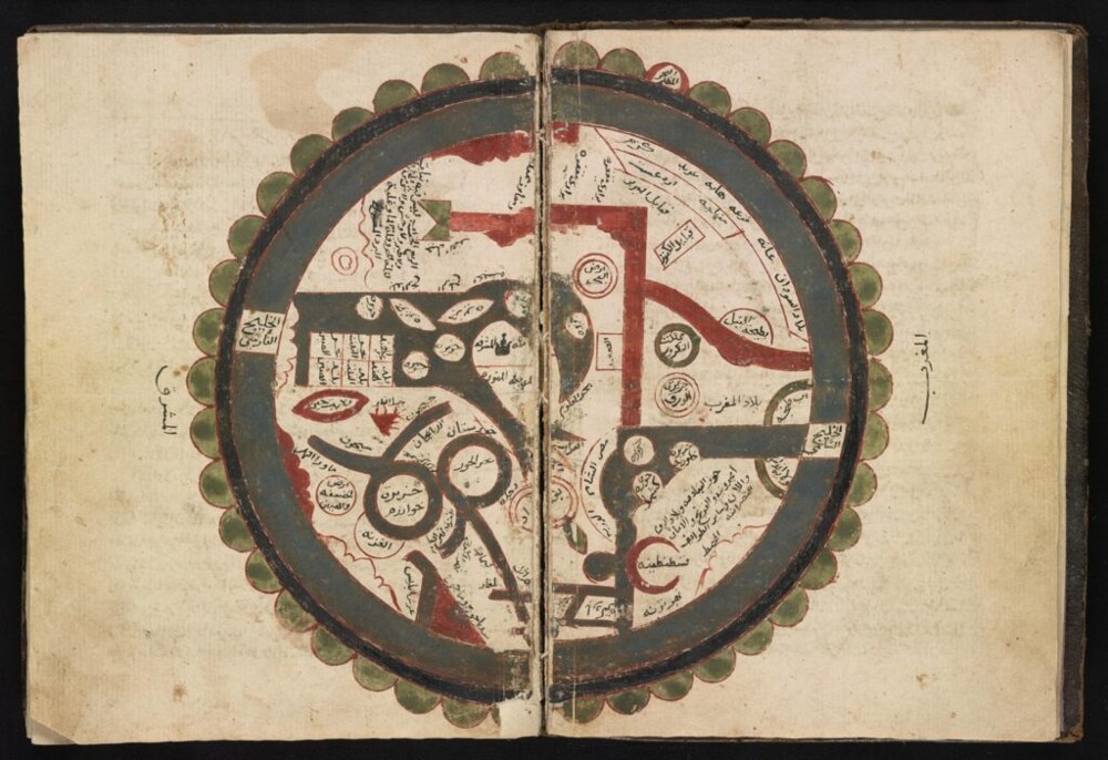 Kharīdat al-ʻajāyib world map