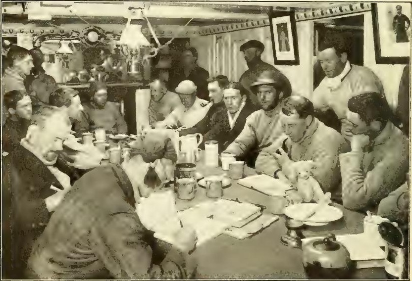 Group in Wardroom of Terra Nova.