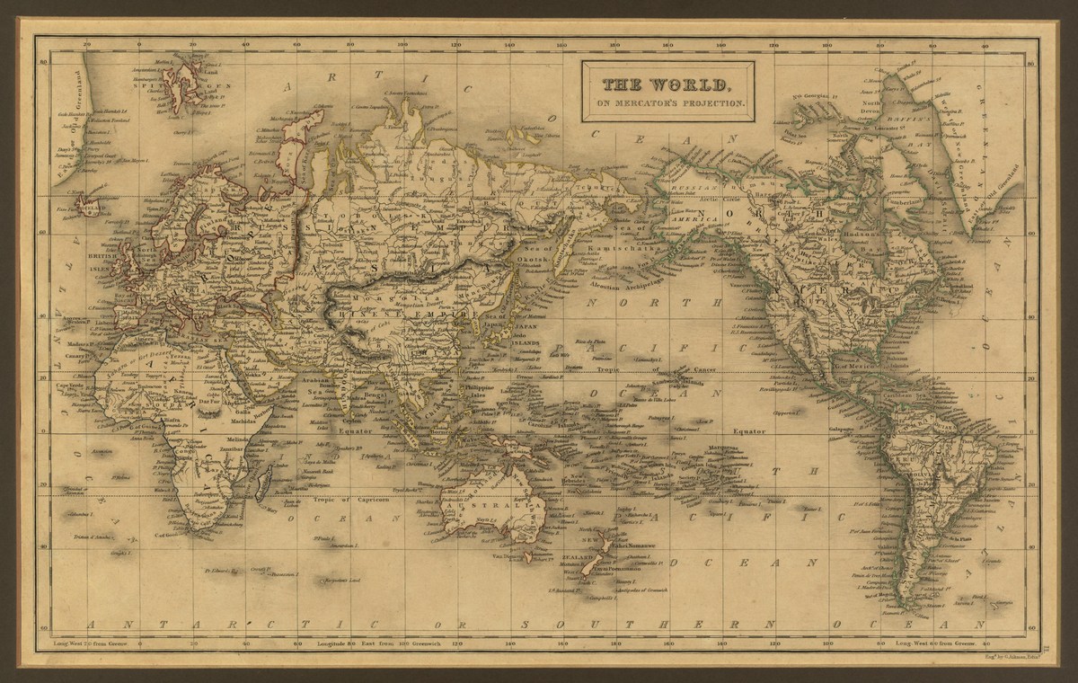 The World, on Mercator’s Projection