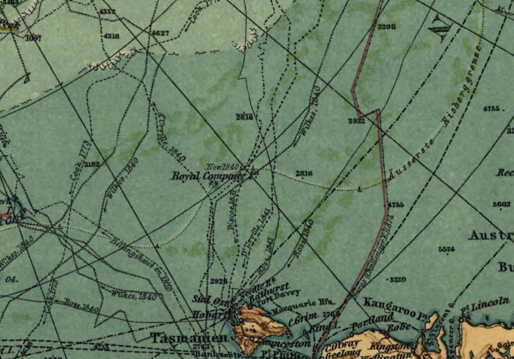 Royal Company Islands on a 1912 chart