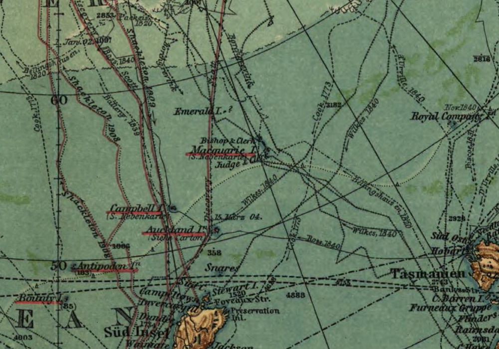 Emerald Island on a 1912 chart