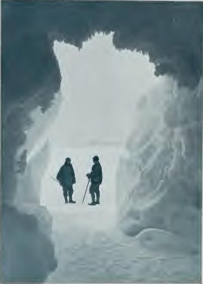 A Cave in Glacier, looking towards Tent island. (Captain Scott & Mr C.S. Wright)