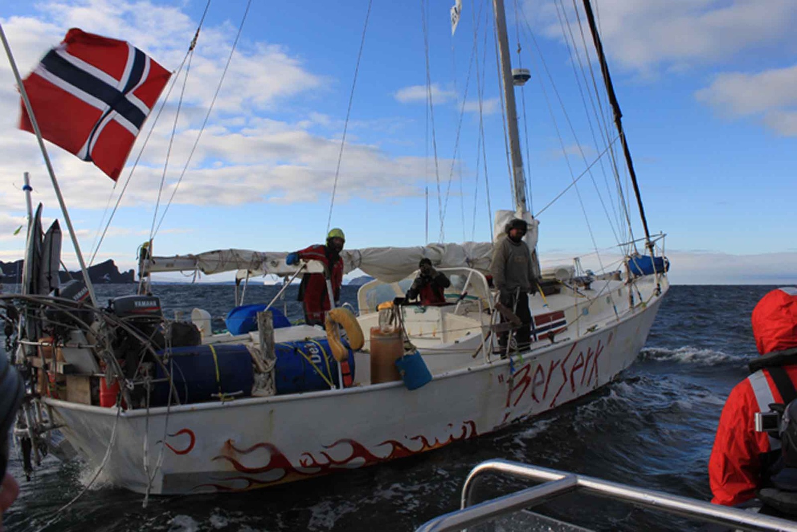 Berserk and crew photographed by HMNZS Wellington personnel in 2011