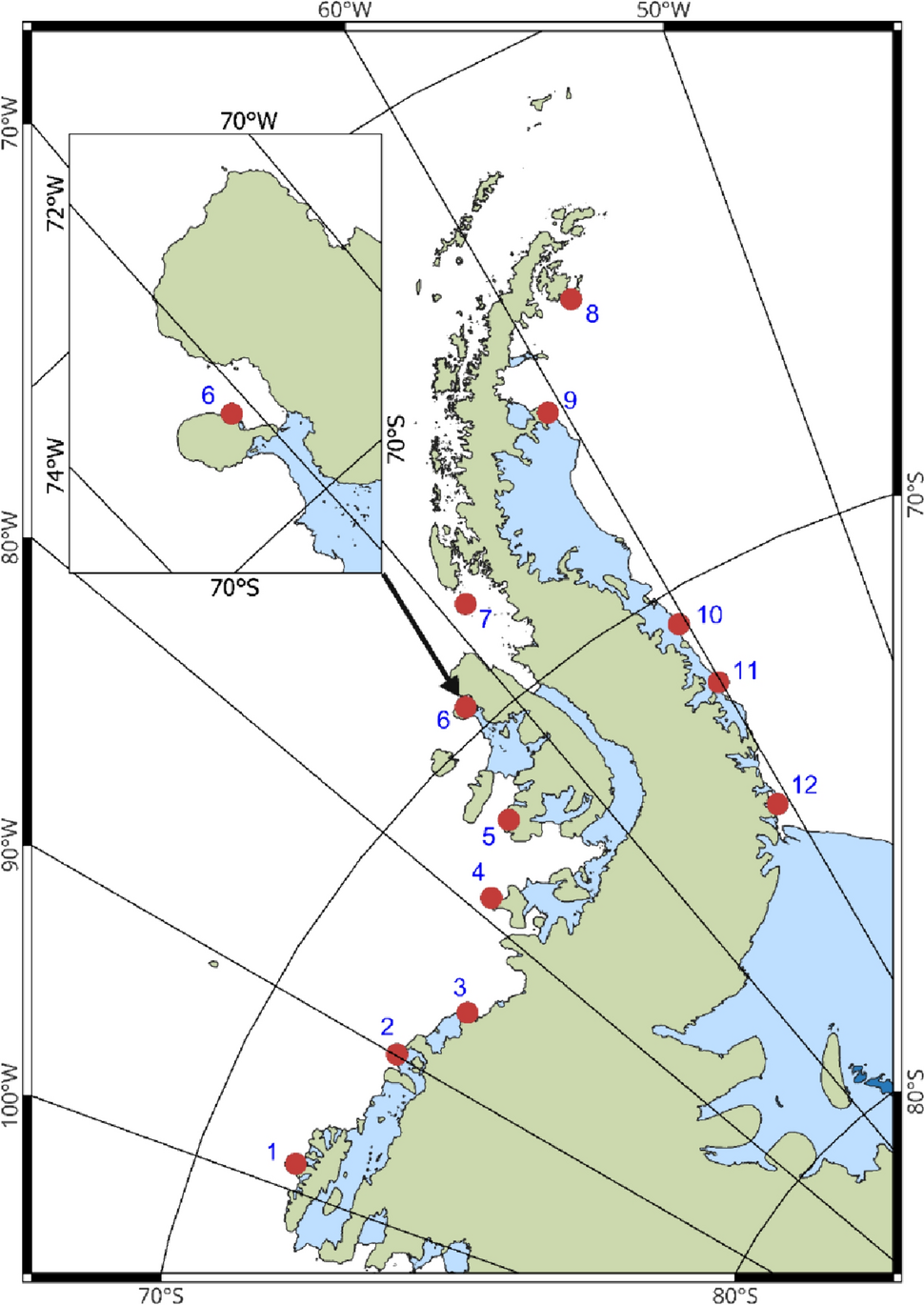 Scientific study map locating Rothschild Island