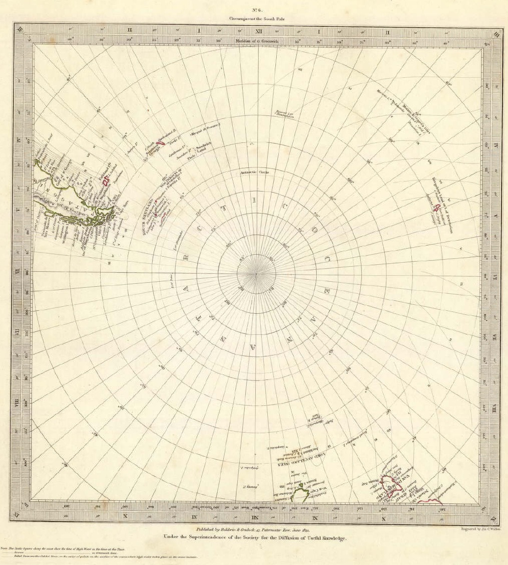 Circumjacent the South Pole — related 1831 SDUK sheet