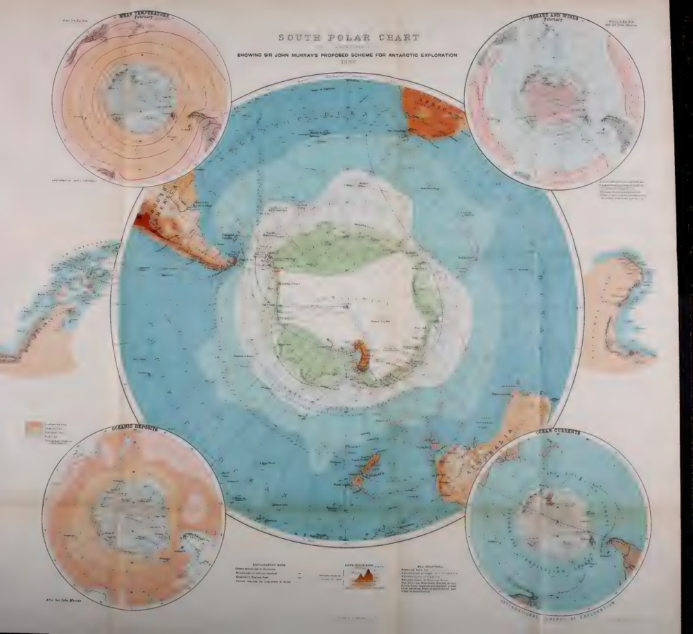 South Polar Chart: exploration schemes