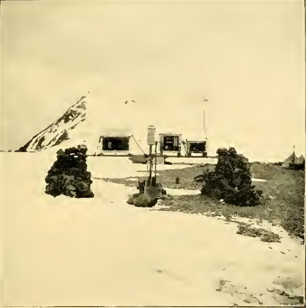 Meteorological instruments at Omond House — related expedition photograph