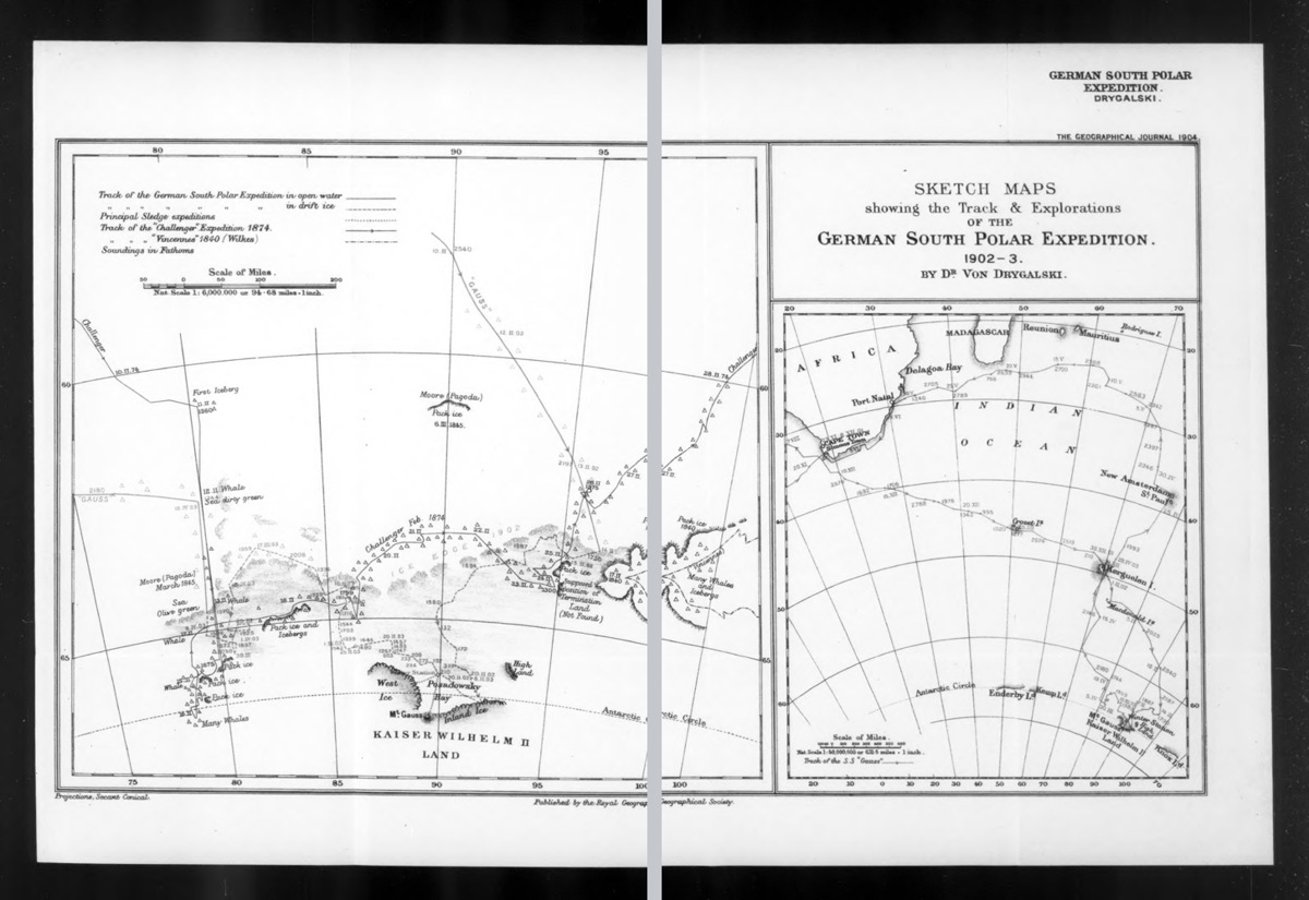 Sketch Maps showing the Track and Explorations of the German South Polar Expedition 1902–3