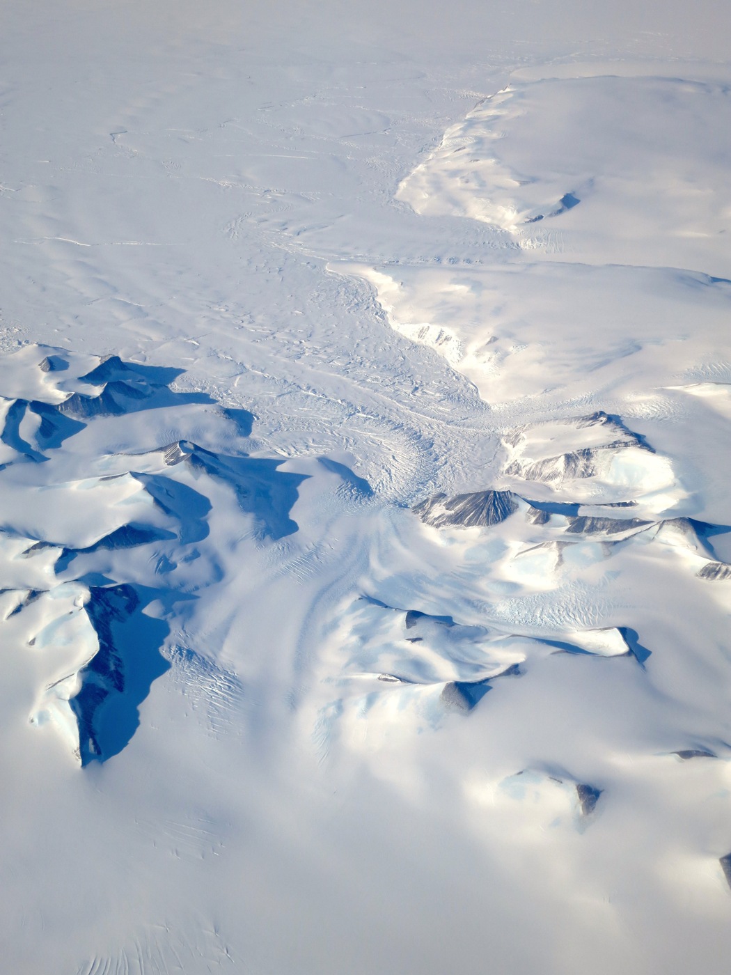 Antarctic Peninsula glacier on an actual IceBridge flight, 3 October 2015