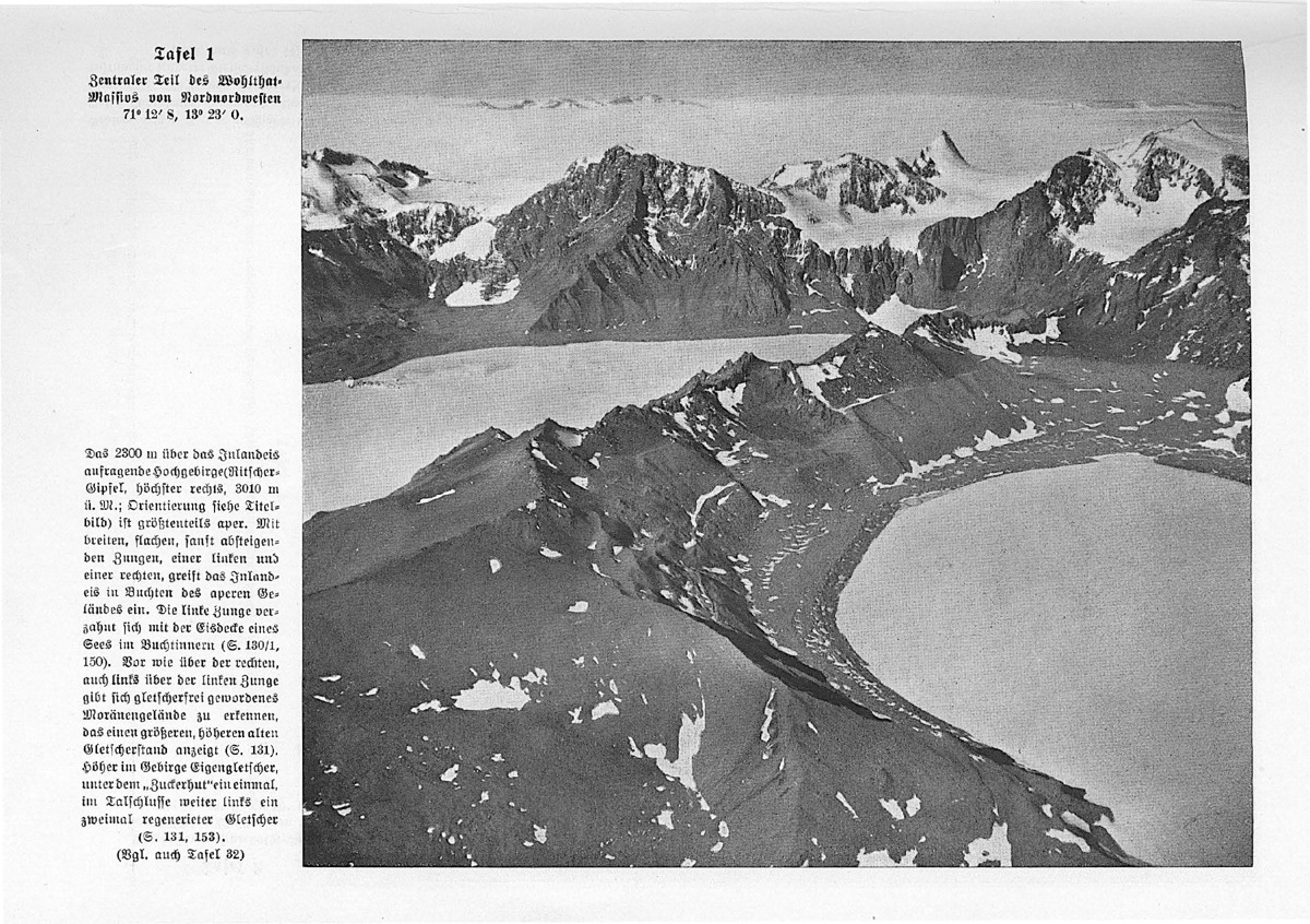 Wohlthat Massif, historical expedition report Plate 1