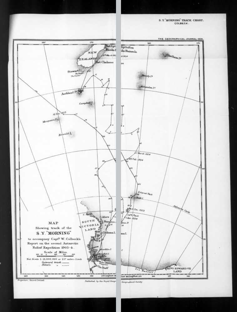Map showing track of the S.Y. Morning, second Antarctic Relief Expedition 1903–04