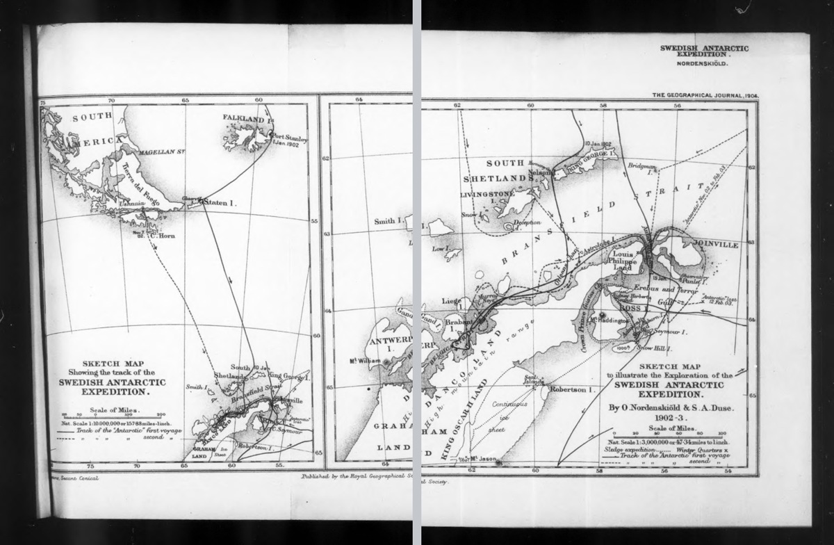 Sketch Map to illustrate the Exploration of the Swedish Antarctic Expedition 1902–3