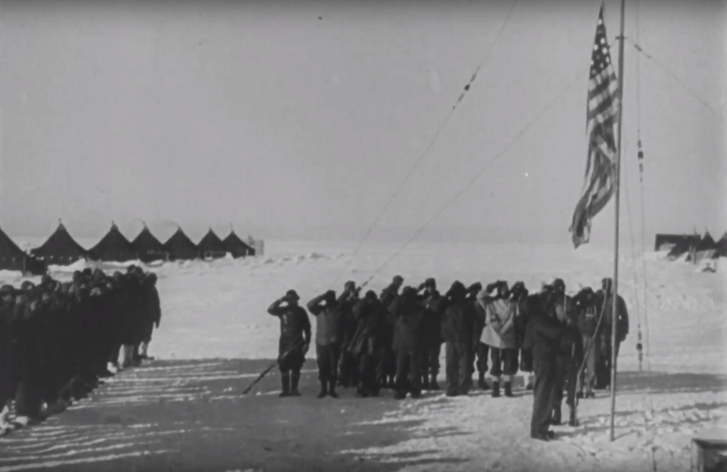 Real Highjump expedition still / US National Archives. It does not document the alleged secret battle.